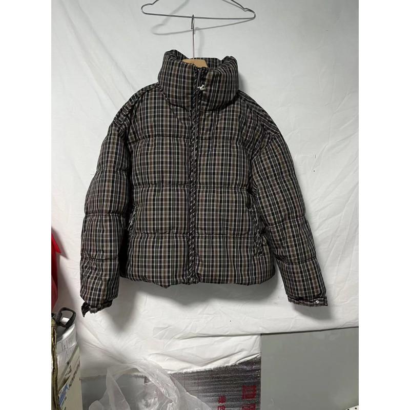 Womens Plaid Cotton Puffer Jacket 2026