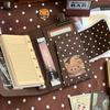 Cute Lace Polka Dot M5 Loose-Leaf Binder – Refillable Planner Journal, Kawaii Ins Style Notebook for School & Daily Notes