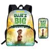 Kinder Cartoon Rucksack Federmäppchen Set Schule Leicht Wirbelsäulenfreundlich Atmungsaktiv Oxford Stoff Mit Lustigem Druckdesign