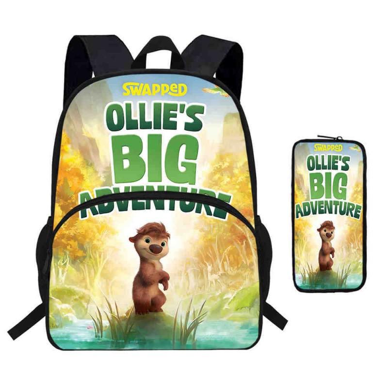 Kinder Cartoon Rucksack Federmäppchen Set Schule Leicht Wirbelsäulenfreundlich Atmungsaktiv Oxford Stoff Mit Lustigem Druckdesign