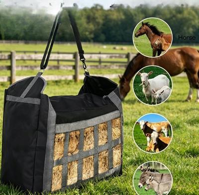 Hay Storage Bag for Horses – Large Capacity Night Hay Bag for Breathable & Durable – Perfect for Stable Camping Trail Riding