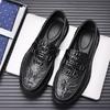 The First Layer of Cowhide Spring Leather Shoes Men's Shoes Men's Business Casual Shoes Summer Crocodile Pattern One Pedal Doudou Shoes Board Shoes