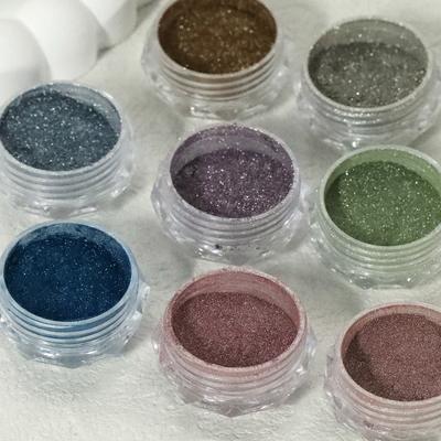 Low Saturation Metal Effect Magic Mirror Powder For Nail Art Decora Transparent Optically Variable Pigment Glitter Chrome Powder