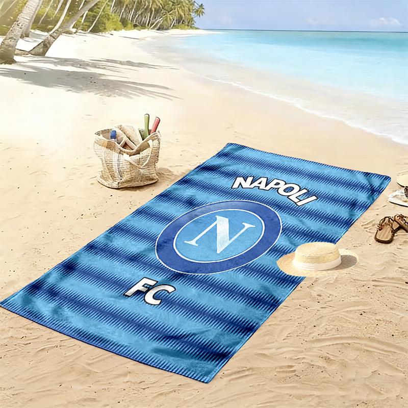 Asciugamano da Spiaggia Stampa Napoli FC, Asciugamano Grande Morbido Asciugatura Rapida per Spiaggia Campeggio Nuoto