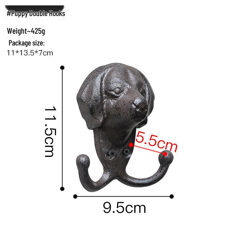 Amerikanischer Retro Gusseisen Tier Wandhaken für Bar, Café oder Heimdekoration