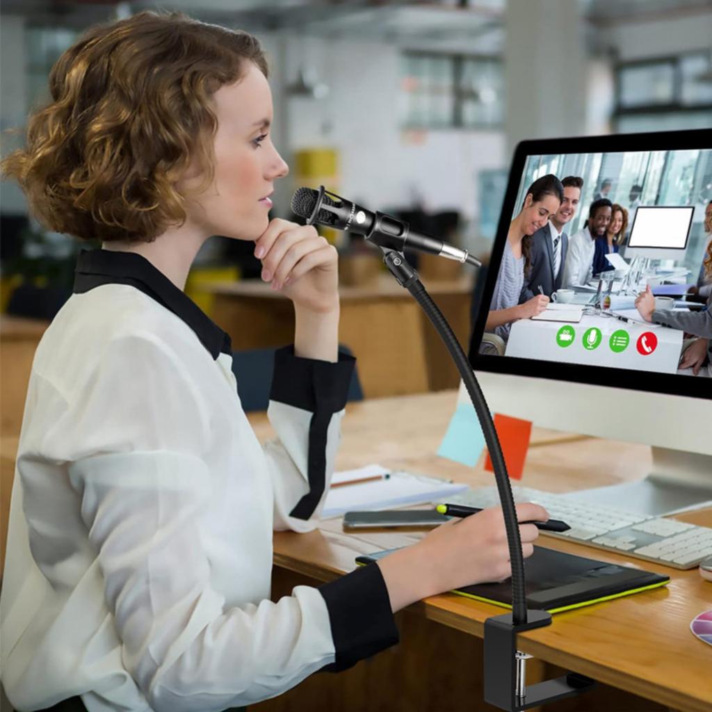 Gooseneck Hose Table Clip-on Desktop Microphone Stands Are Used For A Wide Range Of Microphone Universal Stands