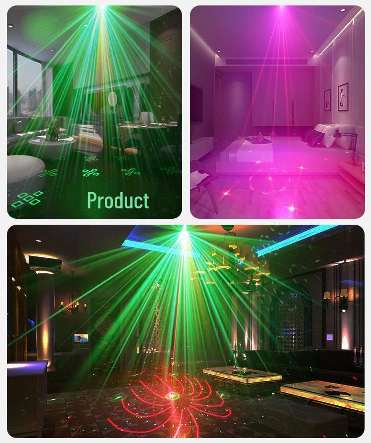 R50 Rechargeable Mini Laser Stage Light - Colorful Strobe for Parties and KTV Atmosphere