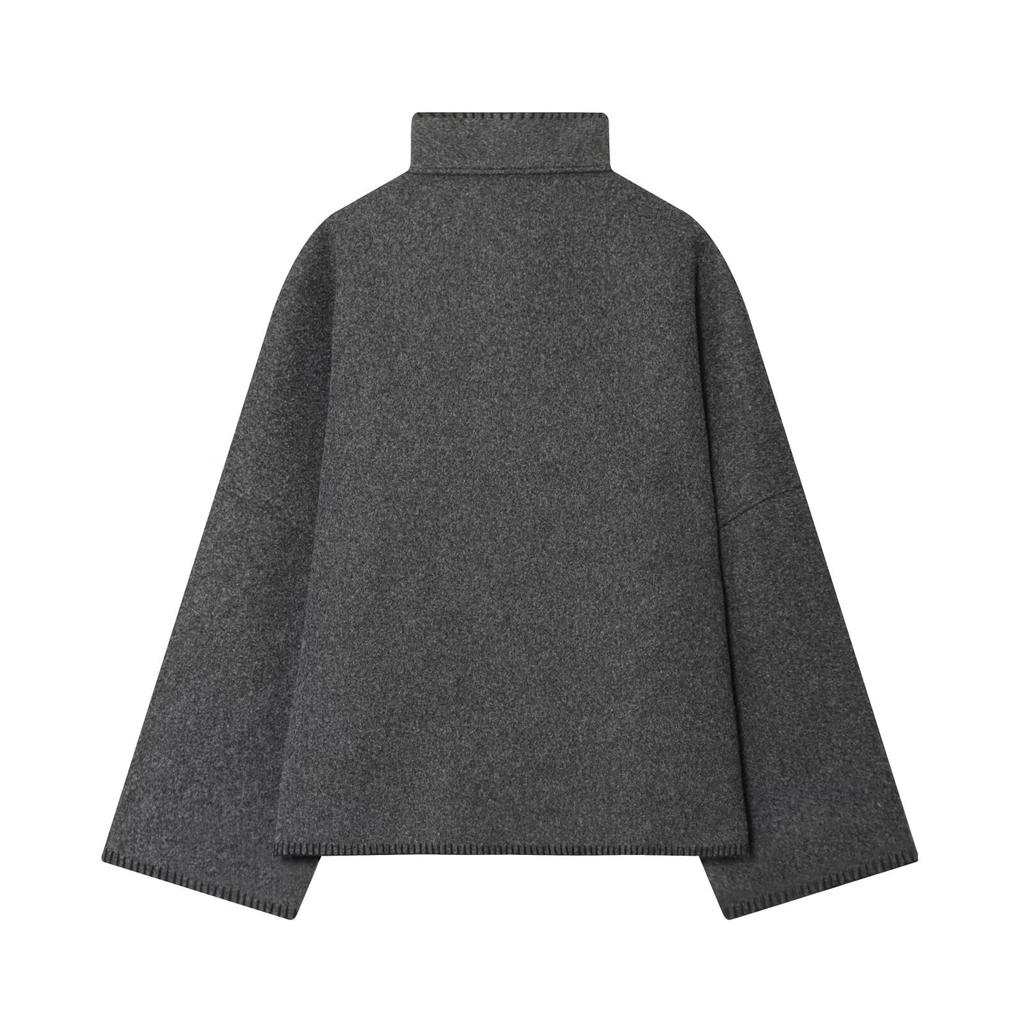 European and American style, new women's clothing, fashionable casual turtleneck long-sleeved jacket 7522264 733