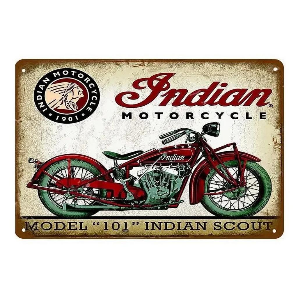 Plaque Metal Tin Signs Old Motorcycles Wall Decoration Vintage Art Posters Iron Painting for Man Cave Home Cafe Garden Club B