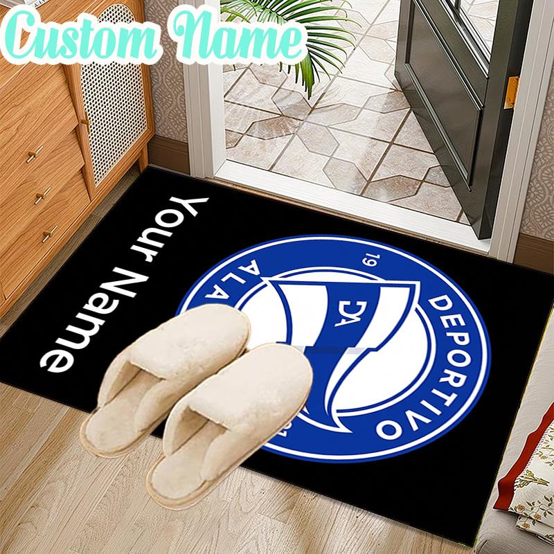 Custom Name Deportivo Alaves Crest Rug Office Rug Chair Mat Non Slip Carpet Rugs for Bedrooms Dining Room Living Room Home Decor gifts