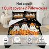 Comforter 3Pcs Halloween Pumpkin Ghost Pattern Printed High-Definition Printed Bedding Set