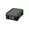 JEJ Astage Storage Box [X Series NT Box #22] Black Green, Disaster Prevention, 38cm (W) x 54.5cm (D) x 18cm (H), Made in Japan, Stackable