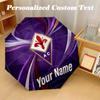 8 Rib Auto Folding Umbrella Fiorentina FC Print Custom Name Text Portable Rain Gear