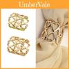 Elegant Double-layer Heart Scarf Ring Smooth Alloy Design For Women In Gold And Rose Gold