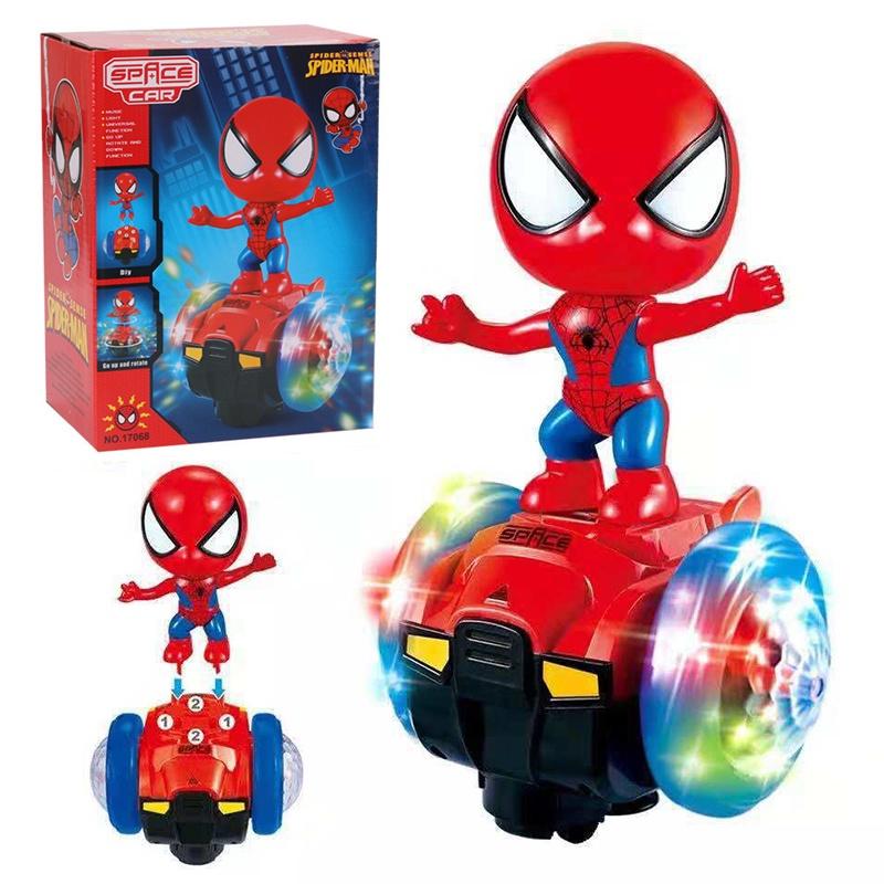 

Colorful 360 Rotating Spiderman Stunt Scooter With Music And Light For Kids Fun