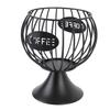 Coffee Pod Basket Weighted Base Iron Modern Coffee Capsule Holder for Home Desktop Ornament