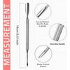 Stainless Steel Cuticle Pusher Set, Dual-Ended, Sharp Edged, Spoon-Shaped, Low Allergy, Nail Care Tools for Manicure and Pedicure