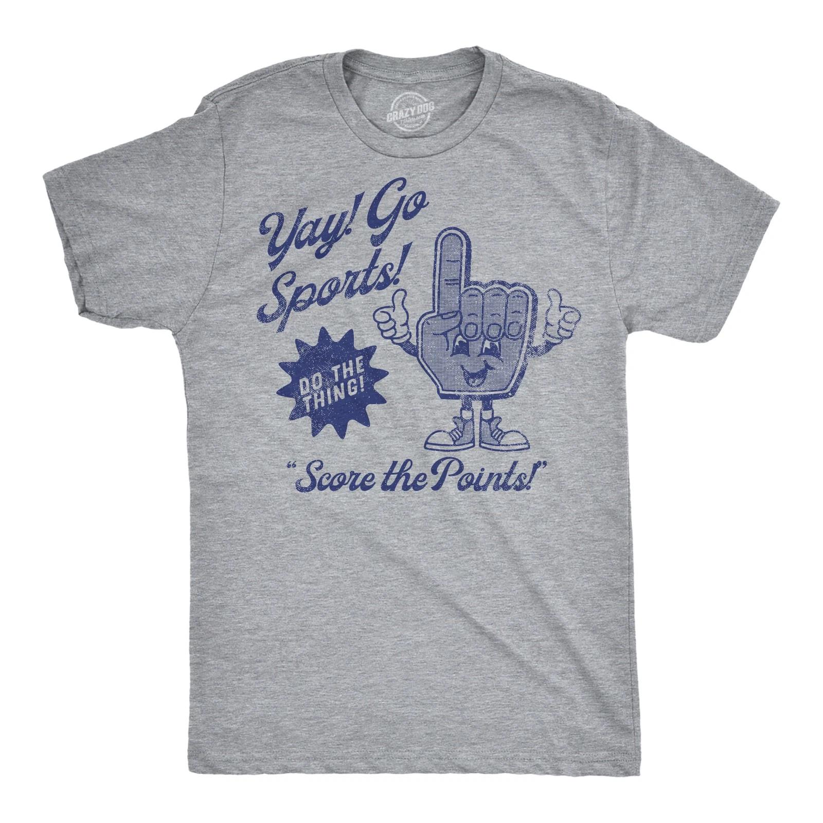 Mens Funny T Shirts Yay Go Sports Sarcastic Fan Graphic Sports Tee for Men XXL