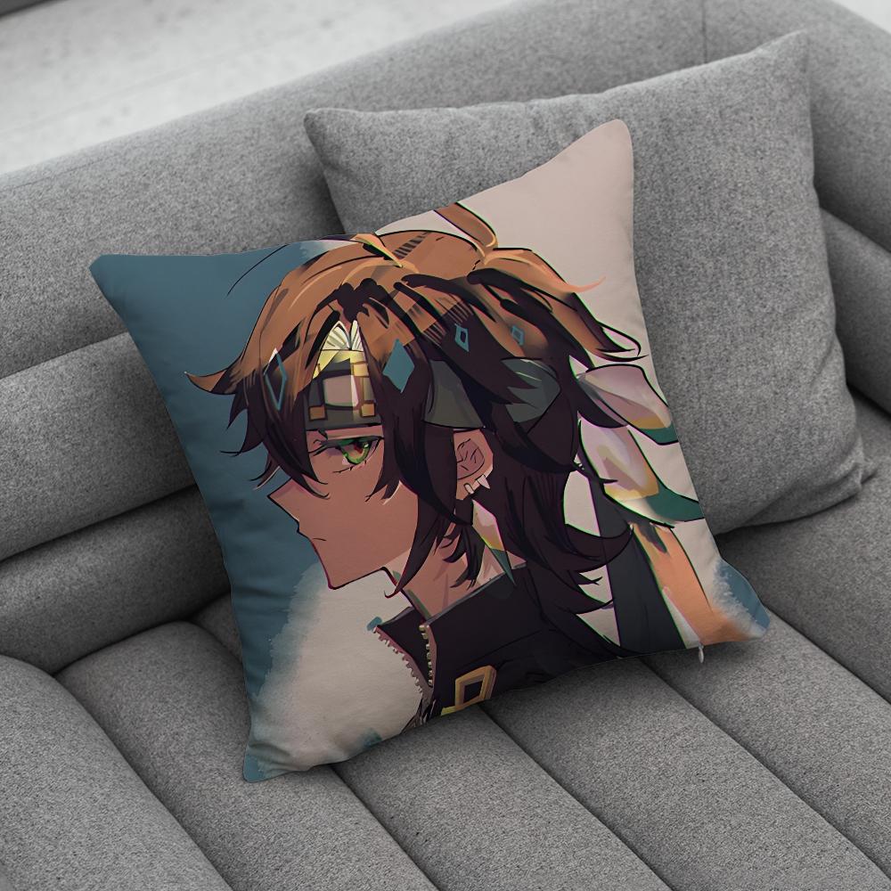 GGenshin Impact Kinich Pillow Case Soft Cushion Cases for Farmhouse Sofa Decor Home Decorations and Protector