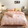 INS Plaid Series Bedding Sets Washed Cotton Duvet Cover Bed Shee Pillowcases Bedding Linens Set Queen/King Bed Edredones De Cama