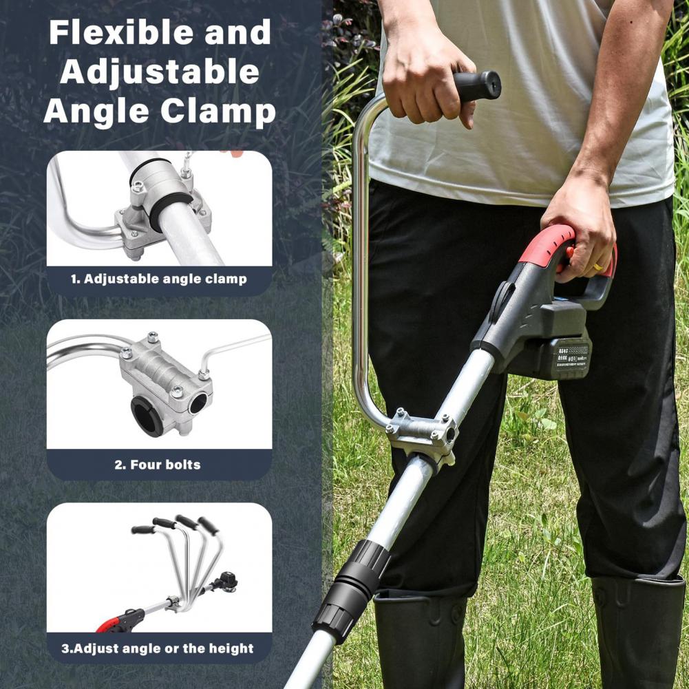 Ergonomic Lawn Trimmer Handle Grip with Bracket Clamp String Trimmers Weed Eater Handle Extension for Comfortable Lawn Care
