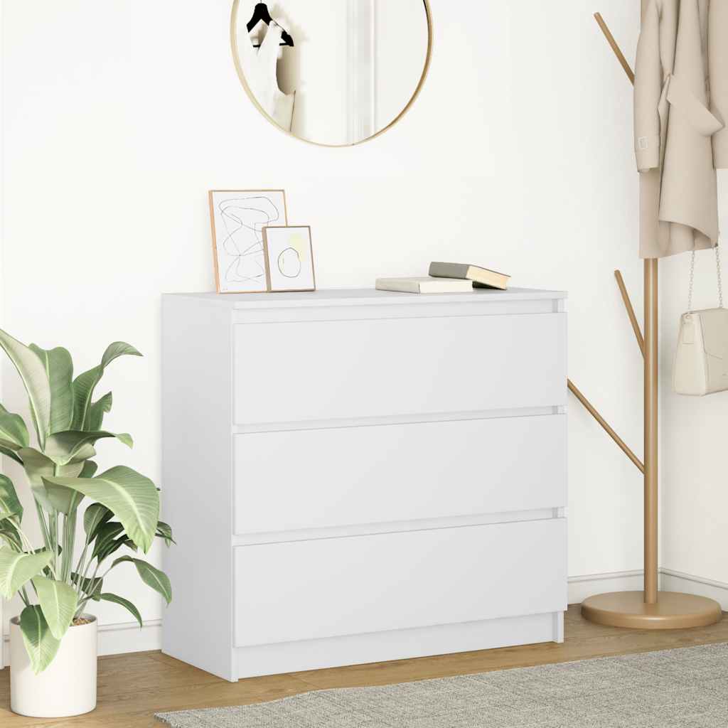 Sideboard in White 80 x 35 x 76 cm Engineered Wood