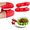 1 Pair Mini Silicone Finger Oven Mitts Heat Cold Dirty Hurt Resistant,Versatile Little Tool Such As Pot Holders,Finger Food Tong