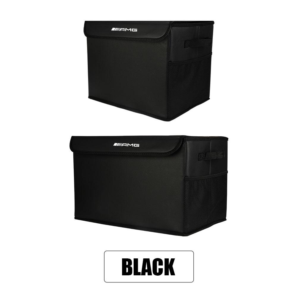Car Leather Storage Travel Box Trunk Organizer Stowing Tidying Case For AMG W140 W168 W169 W176 W177 GLS GLB EQC CLS SLK A200
