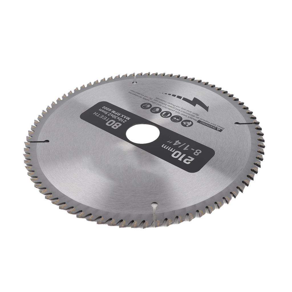 210mm 80 Teeth Bore Diameter 30mm Circular Saw Blade with 3 O Rings Circular Saw Blade Saw Cutting Blade Wood Cutting Blade