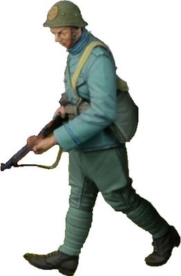 D-Day Miniature 1/35 WWII Dutch Infantry Marching #2 1940 Resin Kit DD35258 (Man)