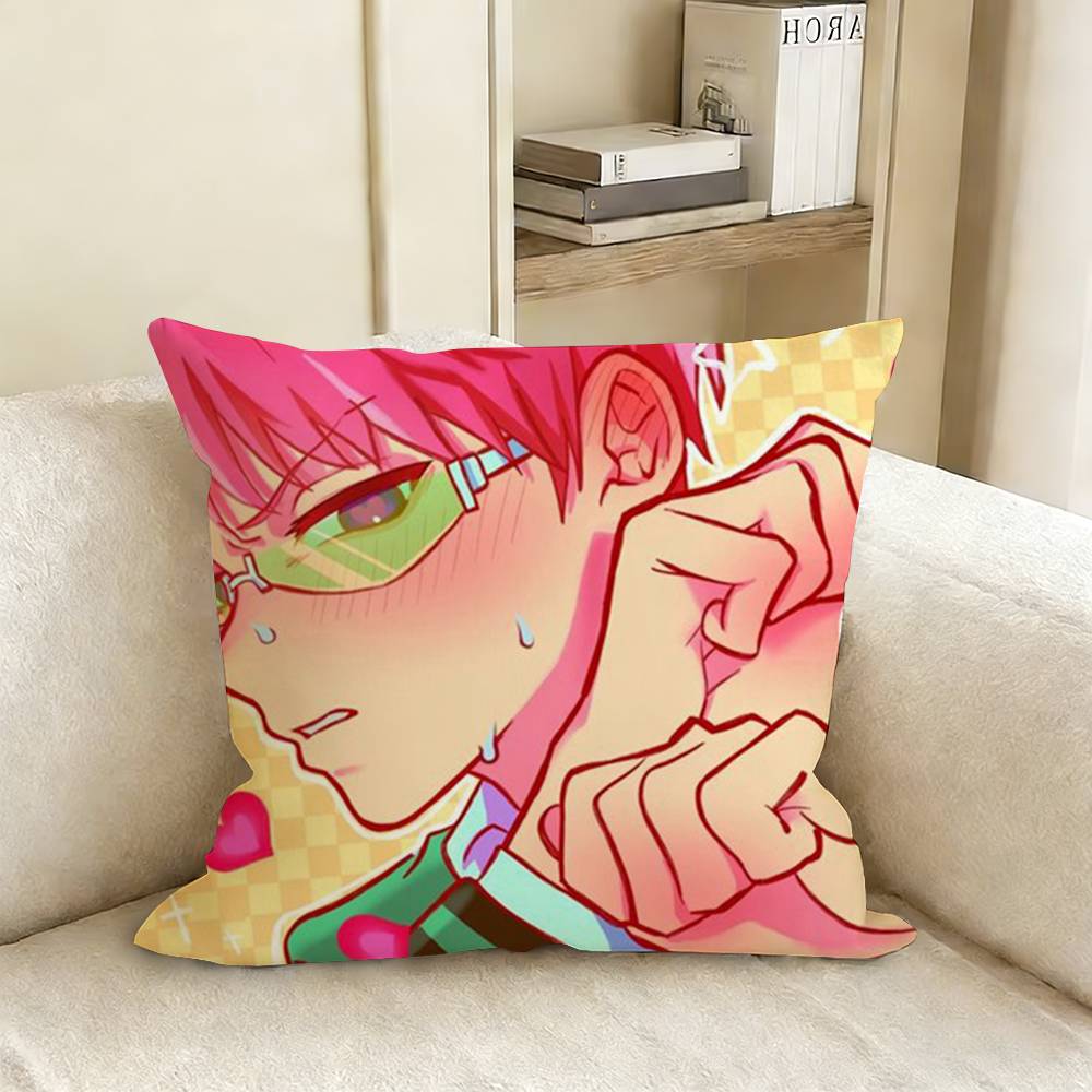 K-Kusuo S-Saiki The Disastrous Life Of S-Saiki K Various Sizes Square Pillow Case For Car Home Bedchamber Decor