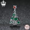 Everle 2020 Christmas Tree S925 Sterling Silver Diamond Beads DIY Bracelet Accessory SCC307