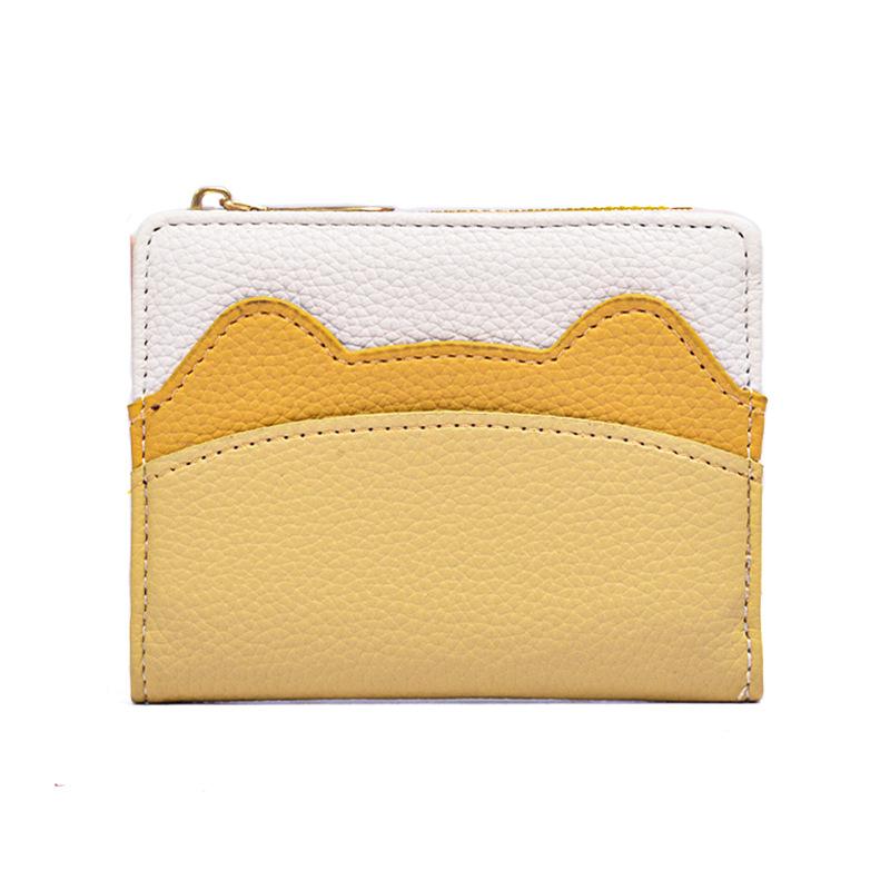 Модный женский кошелек в корейском стиле Многофункциональный мини-картхолдер Маленький тонкий дизайн для студентов Милый кошелек для монет с цветными блоками 800₽