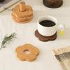 Sottobicchiere in legno Radice di loto Fette Biscotti Fiori Sottobicchiere da tavolo Tappetino isolante versatile per la decorazione domestica