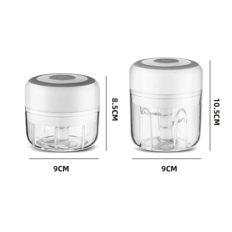 Electric Garlic Chopper Portable Vegetable Chopper Garlic Masher Food Processor for Ginger Peppers Meat Spices BBQ Accessories