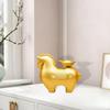 Pferdestatue Dekoration Heimdeko Reichtum Sammlerstück Goldene Skulptur für Büro Schlafzimmer