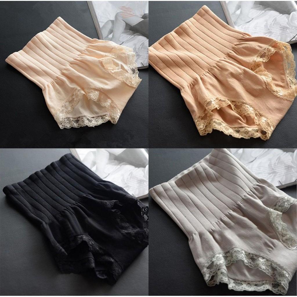 Women's High Waist Abdomen Lace Slimming Shaping Underwear Shorts For Comfort