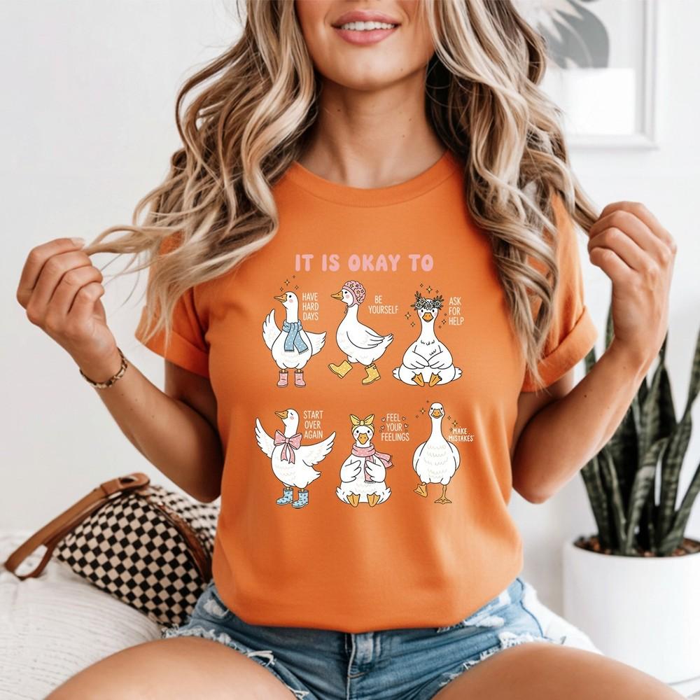 Unisexs Motivational Goose Tshirt Cute Funny Unisextal Health Unisexs Tshirt