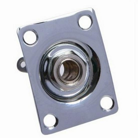 Electric Guitar/Bass Square Output Jack in Silver, Black, Gold