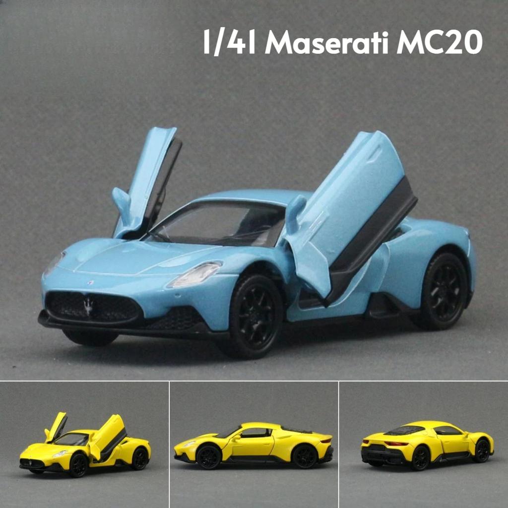 Maserati MC20 Super Sport Spielzeugauto im Maßstab 1:41 für Kinder, MSZ Diecast Metall Miniatur Rückziehauto Sammlerstück Geschenkbox