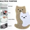 Kitchen Scrub Sponges Non-Scratch Multi-Use Heavy Duty Scrub Sponge for Dishes Pots and Pans Three-Layer Cat Shape Cleaning