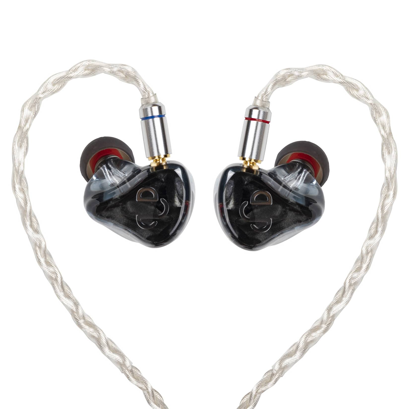 

AIDERLOT M5 High-fidelity monitor headphones with 5 balanced armatures, 2 MMCX 3.5mm cables, 3 sets of sound filters, high sound isolation closed