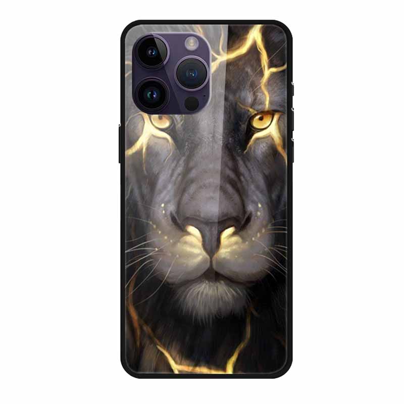 Glass Back Cover For iphone 16 Pro Max Phone Case 16Pro Max Hard Tempered Glass Case For iphone 15 Pro Max Case Soft TPU Bumper