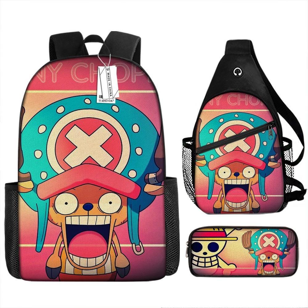 ONE PIECE Cartoon Animation Primary School Third or Fourth Grade Light Burden Reduction Primary and Secondary School Students Storage Bag Storage Bag