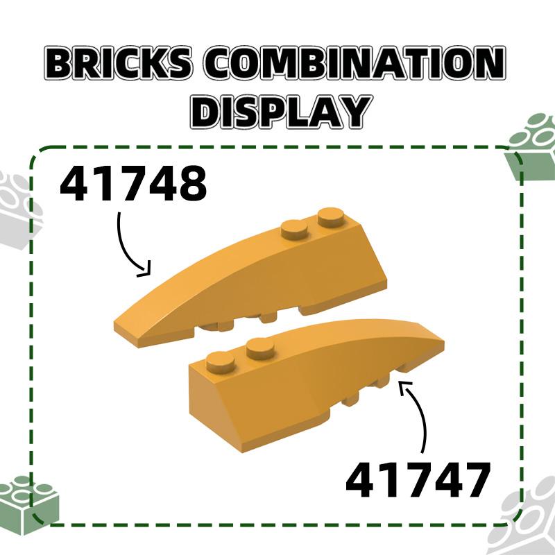 Non-Toxic 47Pcs/Lot 41748 2X6 Left Wedge Building Blocks Moc Accessories Compatible With Bricks Diy Children Toys Assembly Gift Box