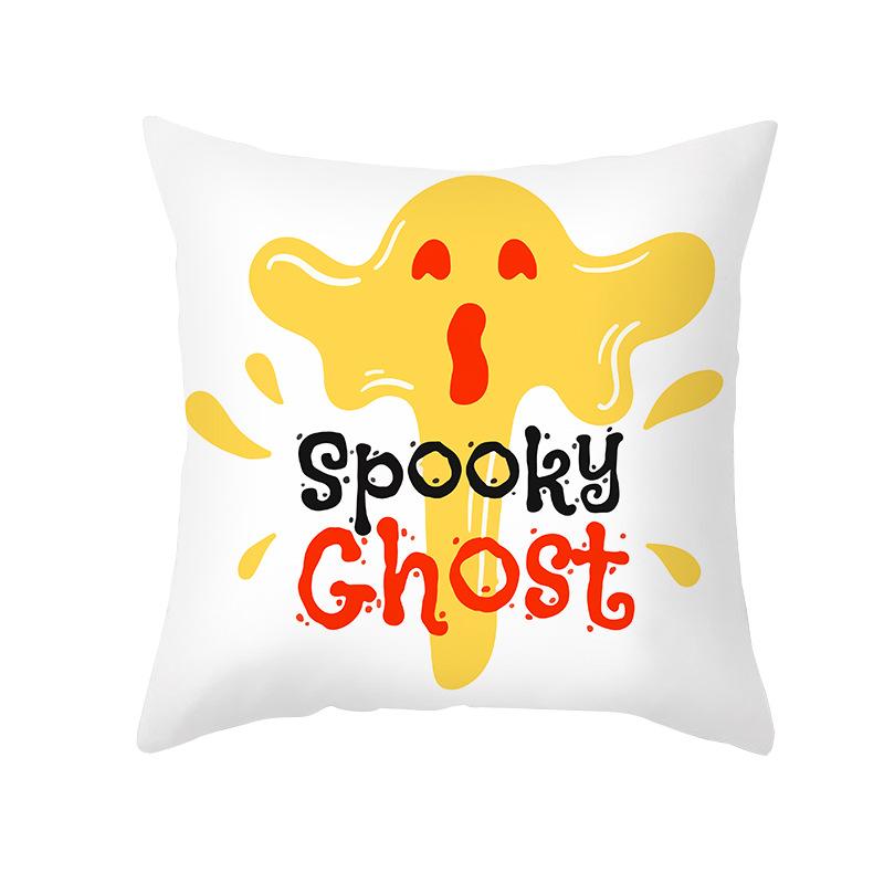 Halloween Pillow Cover Cartoon Pumpkin Head New Peach Skin Cushion Cover Sofa Cushion