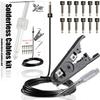 Phoenix Bezpájkovačkový Patch Kabel Pedalboard DIY Kit s 12 Konektory, Kompatibilní s Rovnými a L-Tvarovanými, 4m Kabel, Kleště na Kabel, Šroubovák a 3 Náhradní