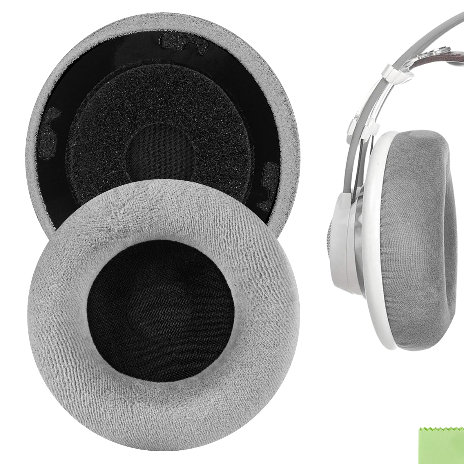 

Geekria Ear Pads Comfort Compatible Pad Arker Game AKG K701, K702, Q701, Q702, K601, K612, K712 Headphones Ear PadsEar CushionsEar Cups Velor (Gray)