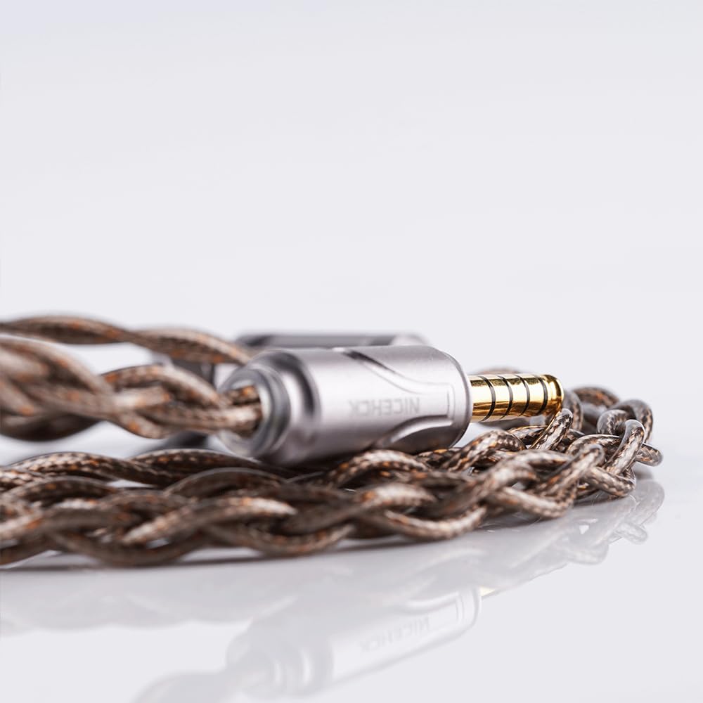 NICEHCK AceMeteor Kopfhörer-Upgrade-Kabel 8N OCC und 8N OCC gemischt zu 8N OFC OFC Verbesserter Klang Schöne gemischte sanfte Stimme Vertikales Klangfeld