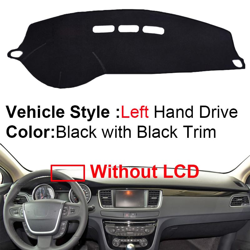 2 Layer Car Dashboard Cover Carpet for Peugeot 508 508sw 508RXH 2010 - 2018 LHD RHD Rug Pad Dashmat Sun Shade Car decoration
